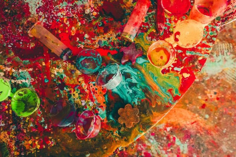 Canggu: Neon paint under UV lights, with fun and unusual tools - What You Can Expect at Wild Art Balis Neon Splash Experience