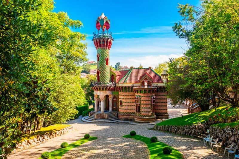 Capricho Gaudí with entrance, Santillana del Mar and Sequoia Forest - Gaudí’s Capricho: A Modernist Masterpiece