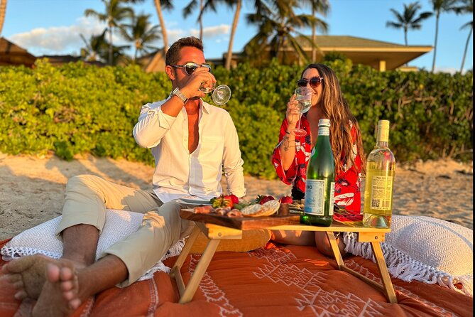 charcuterie-board-and-sunset-at-pristine-beach-with-photos