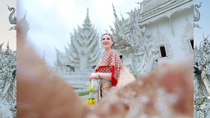 Chiang Rai:Photos of traditional Thai costumes,White Temple - Key Points