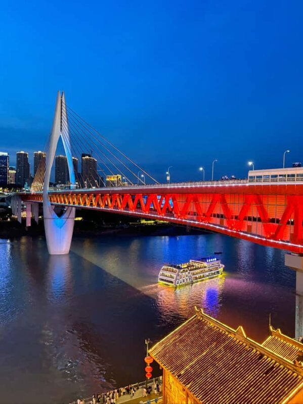 Chongqing: 50mins Night Yangzte Cruise update VIP class - Commentary and Onboard Experience