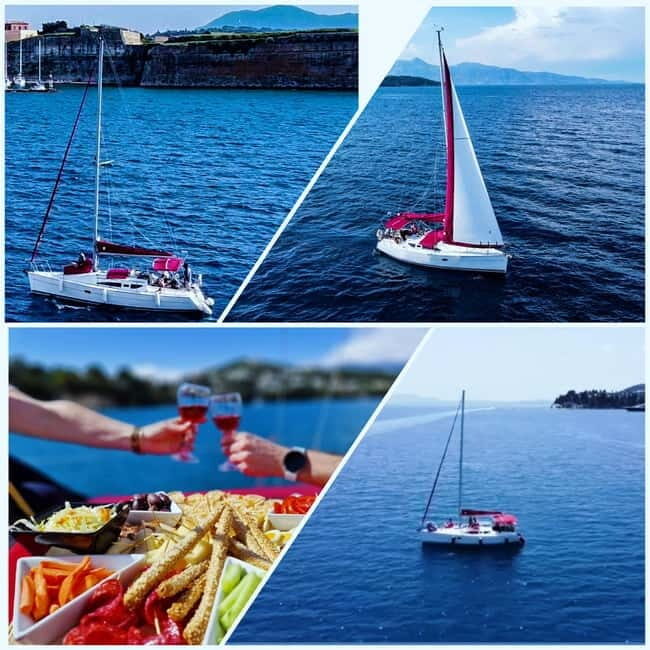 Corfu: Private Sailing Cruise- Swim Stops with Food & Drinks - Key Points