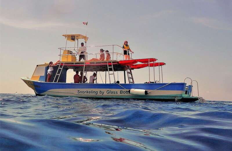 cozumel-vip-glass-bottom-boat-snorkeling-3-reefs-tour