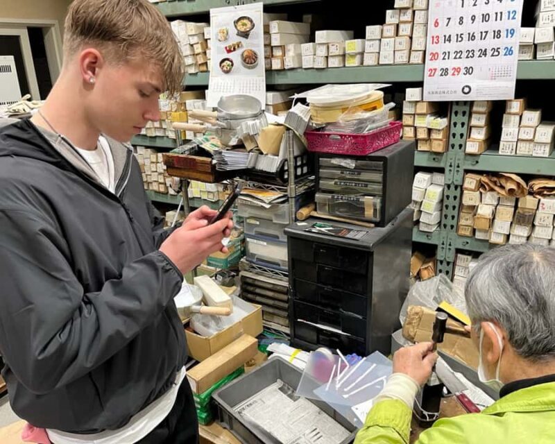 Craft Your Own Knife in Sakai: Handle-Making, Name Engraving - The Personal Name Engraving