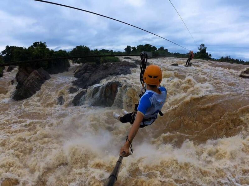 Cycling tour Don Det+Don Khone with Zipline at Lipphi Falls - Lunch Break at Khone Yai Beach