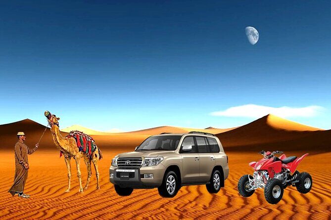 Desert Combo safari, Camel ride, Quad Bike and Dune Bashing(ALL INCLUSIVE) - Key Points