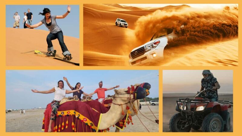 Desert Safari, QuadBike,Dune buggy, Sandboarding & CamelRide - Key Points