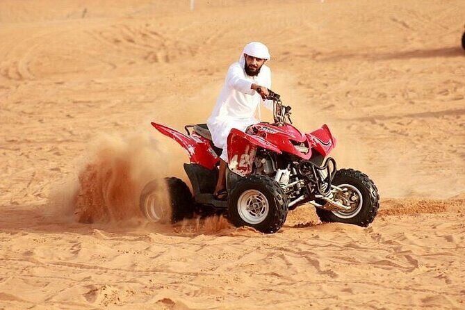 Desert Safari With BBQ Dinner, Quad Bike & Camel Ride from Dubai - Key Points