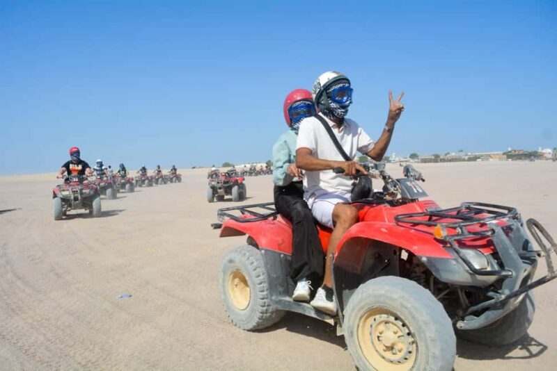 Desert Sunset Quad Bike ATV for 50Km, Oriental Show, Dinner, - Returning with a Feast and Live Entertainment