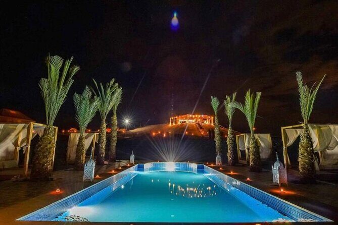 Discover the luxury camp in the Agafay Desert for a 2day, 1night. - Key Points