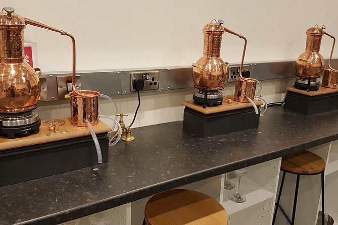 Distill a bottle of gin on mini copper stills - The Setting and Atmosphere