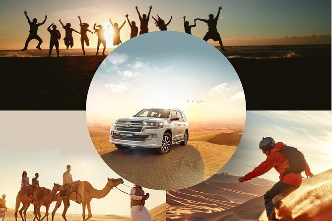 Doha Desert Safari Dune Bashing Camel Ride Sandboarding - Key Points