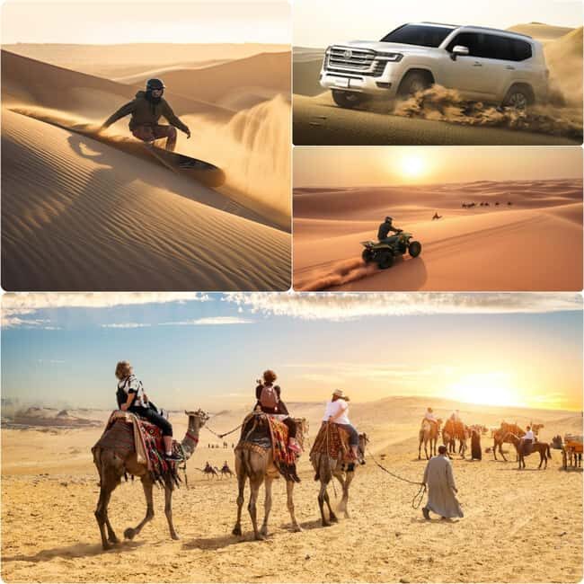 Doha: Desert Safari, Dune Bashing, Sandboarding, Camel Ride - The Itinerary Breakdown