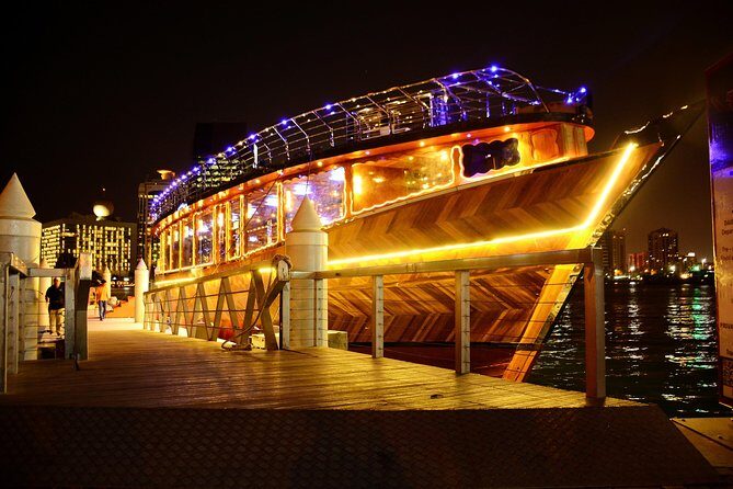 Dubai 5 Star Marina Dhow Cruise Dinner with Transfers - Key Points