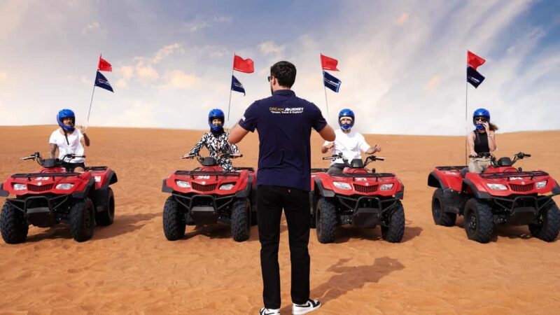 Dubai Desert Adventure: Red Dunes Guided Quad/Polaris & BBQ - Key Points