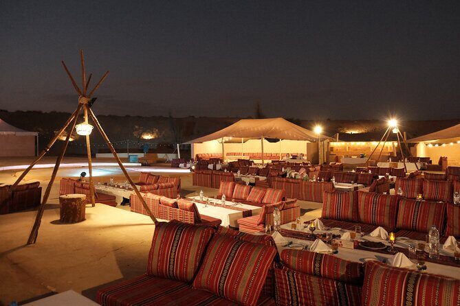Dubai Desert Camp Dinner with BBQ, Dinner, Camel Ride & Shows - Frequently Asked Questions