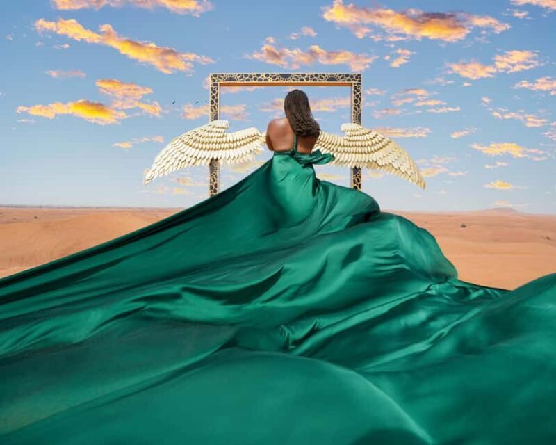 Dubai: Desert Flying Dress Photoshoot - Who Would Love This Experience?