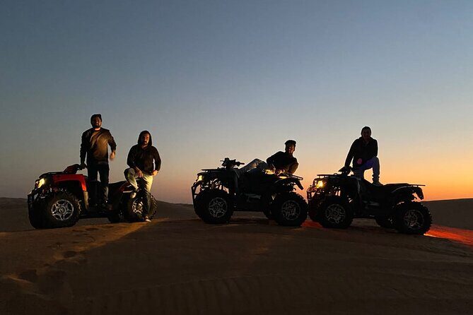 Dubai Desert Safari with ATV(optional)& Sandboarding Experience with BBQ Dinner - Transportation, Timing, and Group Size