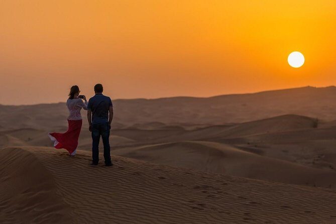 Dubai Desert Safari with Quad Bike, sandboarding, live show & BBQ - Key Points