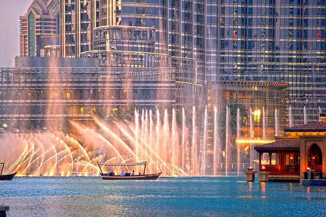 Dubai Fountain Show & Lake Ride Tickets with Transfers Option - Key Points