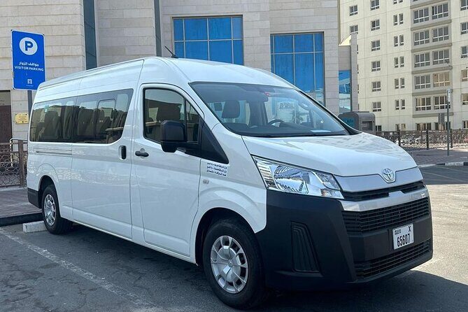 Dubai full day chauffer by 12 seater van - Key Points