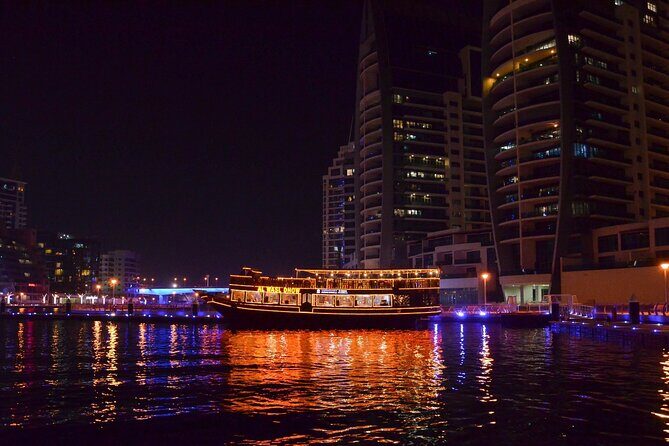 Dubai Marina Dhow Cruise Including Pick Up & DROP OFF SHARING - What’s Included in the Cruise?