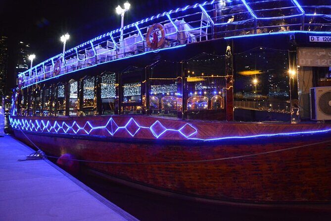Dubai Marina Unique Dhow Cruise Buffet Dinner and Belly Dance - Key Points