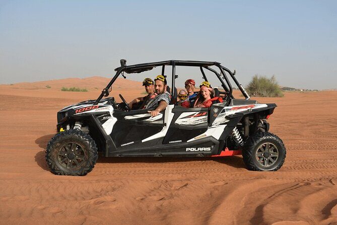 Dubai Morning 4 Seater Buggy Tour Sand Boarding & Camel ride - Key Points