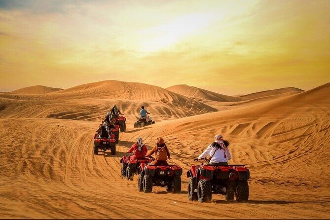 Dubai: Morning Quad bike & Safari Adventure , Sandboarding, camel - Key Points