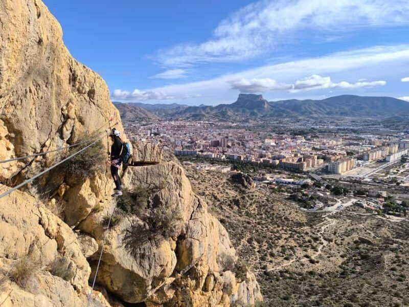 Elda: El Bolón via ferrata with zip line and abseiling - Key Points