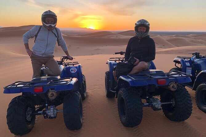 Enjoy Quad the bugy Merzouga Desert Erg Chebbi dunes sandbording sunset sunrise - What You Can Expect from This Merzouga Desert Quad Tour