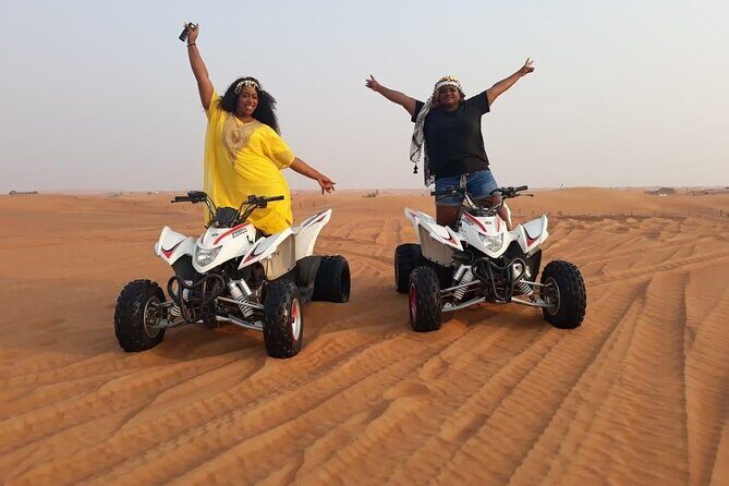 Evening Red Dunes Safari with Quad Biking, BBQ Dinner & LiveShows - Easy and Convenient Pickup