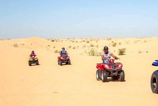 Evening Safari with Quad Bike, Camel Riding, BBQ Dinner and Dune Bashing - Overview of the Experience