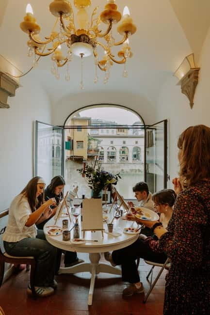 Florence: Paint&Wine with the view of Ponte Vecchio - Who Will Love This?