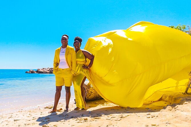 flying-dress-clear-kayak-boat-drone-photo-shoot-in-montego-bay