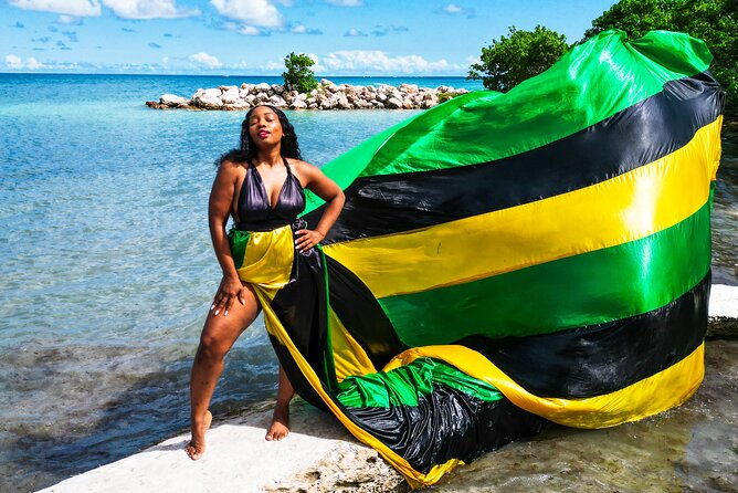 flying-dress-clear-kayak-boat-drone-photo-shoot-in-montego-bay