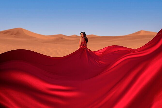 Flying dress photoshoot activity in Dubai - What to Expect from the Flying Dress Photoshoot