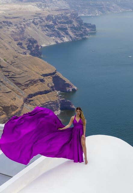 Flying Dress Photoshoot Santorini - Key Points