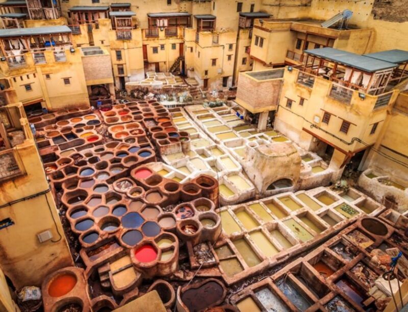 Free ticket entry to Fes leather tannery - Key Points