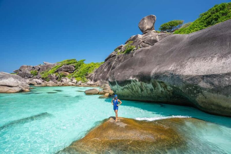 From Ao Nang: Similan Islands Boat Trip with Transfer & Food - Key Points