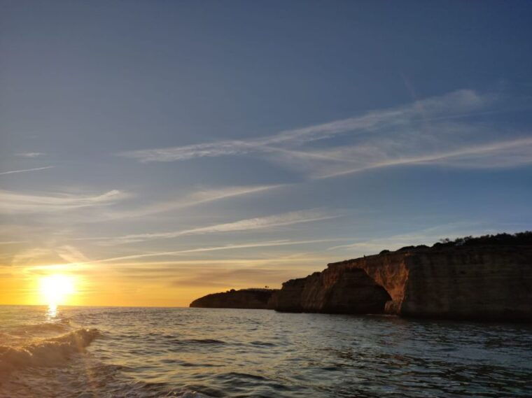 from-armacao-de-pera-sunset-benagil-caves-boat-tour