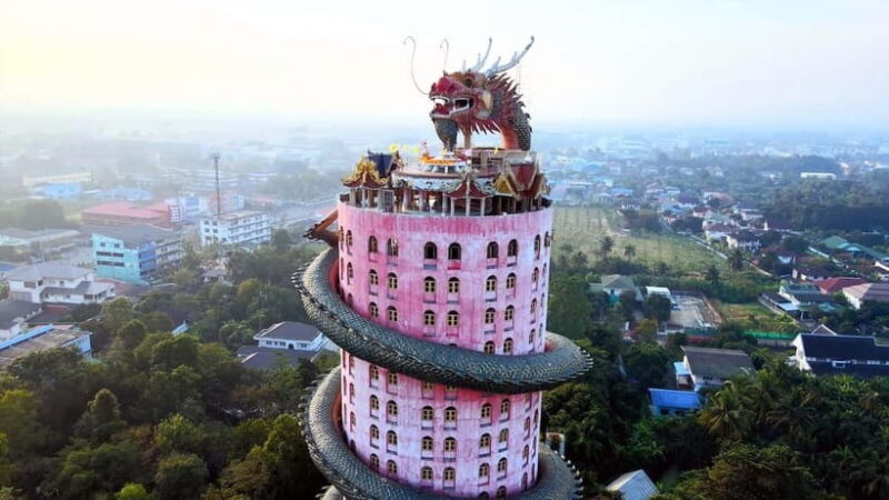 From Bangkok: Don Wai Market, Wat Samphran & Lotus Café Tour - Exploring the Itinerary in Detail