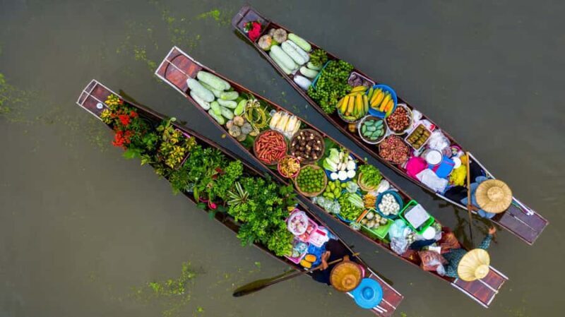 From Bangkok: Maeklong Railway and Floating Market Food Tour - The Itinerary in Detail