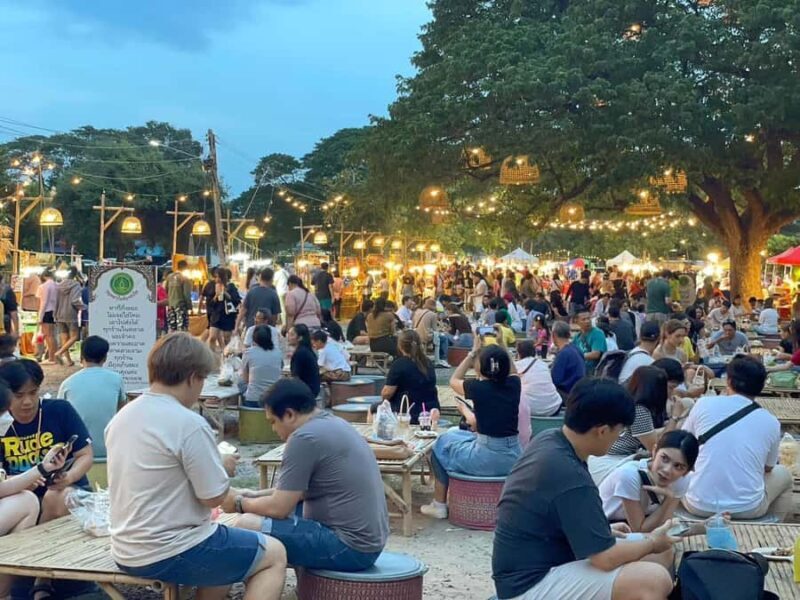 From Bangkok:Ayutthaya Night Temples&Market with local Snack - The Sum Up