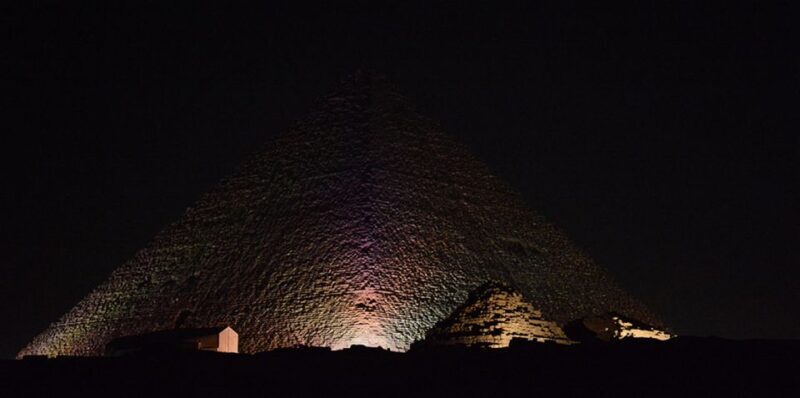 From Cairo: Giza Pyramids Tour with Light Show and Transfer - Viewing the Pyramids and Sphinx Illuminated