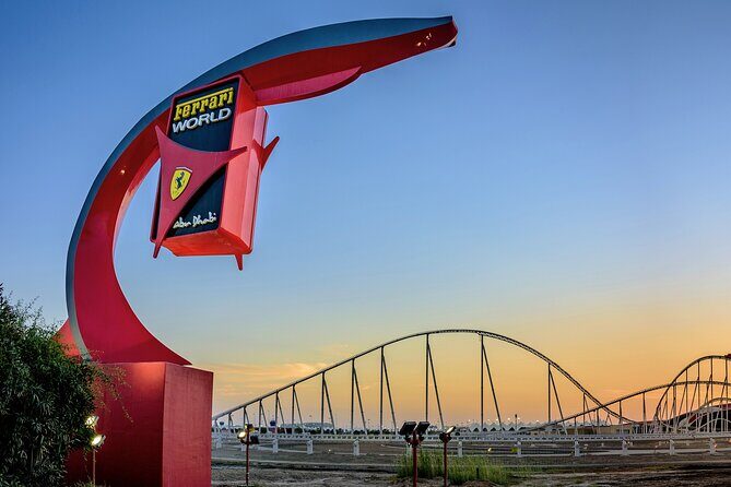 From Dubai: Sheikh Zayed Mosque and Ferrari World Entry Ticket - The Itinerary in Detail