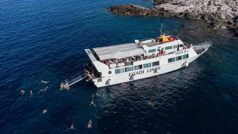From Erice: Minicruise Favignana and Levanzo w/lunch - The Boat and the Journey to Favignana