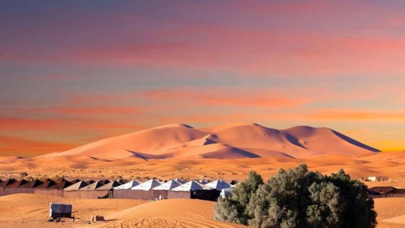 From Fes: 2-Day Merzouga Desert Trip w/Luxury Tent & Dinner - Sunrise and Return Trip