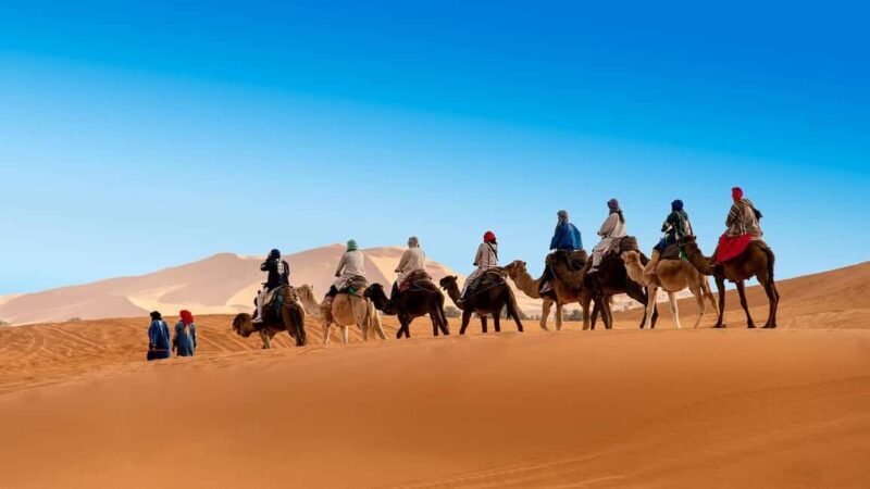 From Fes: 2-Day Merzouga Desert Trip(Luxury Tent & Dinner) - Reaching the Dunes: Camel Trekking and Sunset
