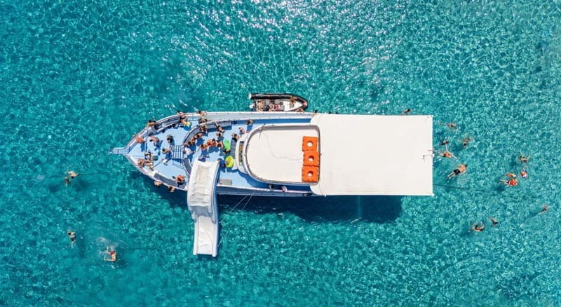 FROM LATCHI: Blue Lagoon Akamas Cruise - large water slide - Key Points